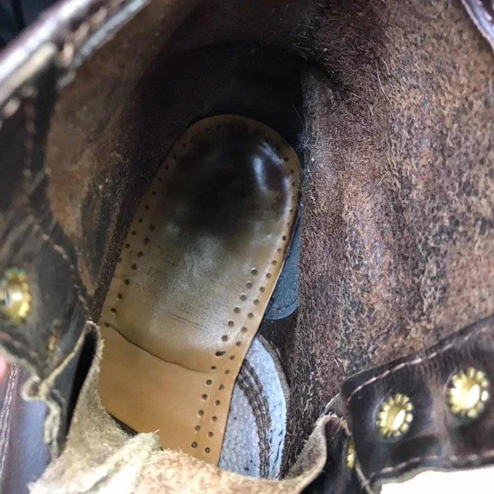 Dr Doc Martens 1460 8-Eye Boots Mens US 7 Aztec Crazy Horse Leather England Made
